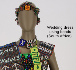 Wedding dress using beads (South Africa)