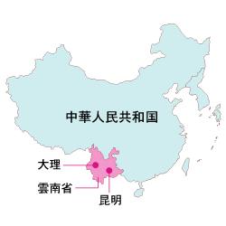 中華人民共和国・雲南省「大理（湖周辺図）」