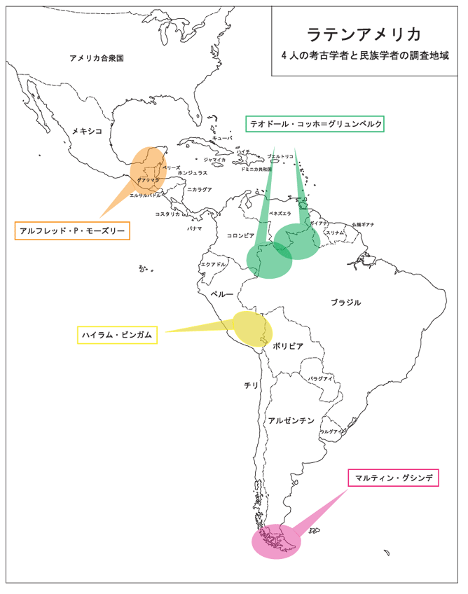 ラテンアメリカの地図