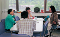 The graduate students' room.