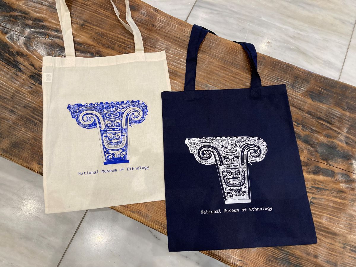 船首飾りエコバッグWhite×Blue