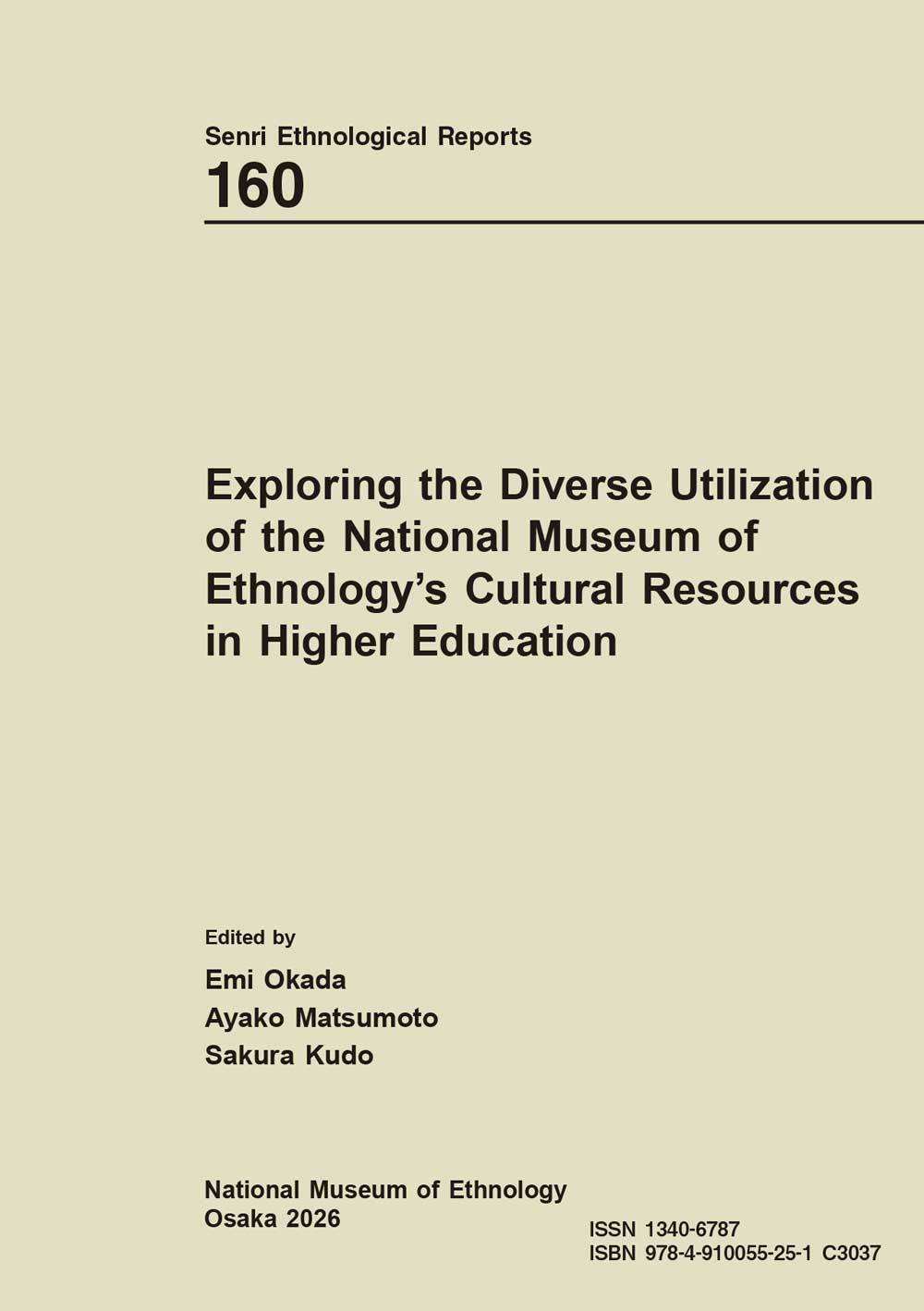 Senri Ethnological Reports (SER) No.160