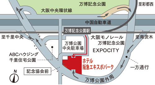 ホテル阪急地図